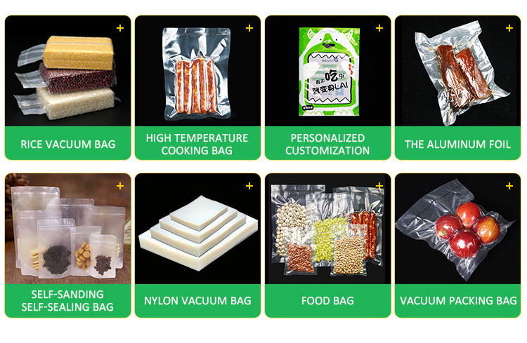 120mic PET/NY/PE Plastic Vacuum Seal Storage Bags For Rice ASP