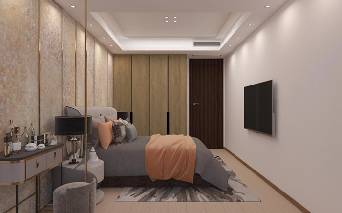 Apricot Orange Metal Paint Decorative Laminate Film Waterproof Cupboard Adhesive Wrap
