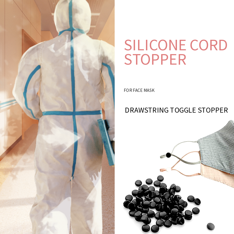 Face Mask Rope Silicone Clip Elastic Cord Stopper Toggle
