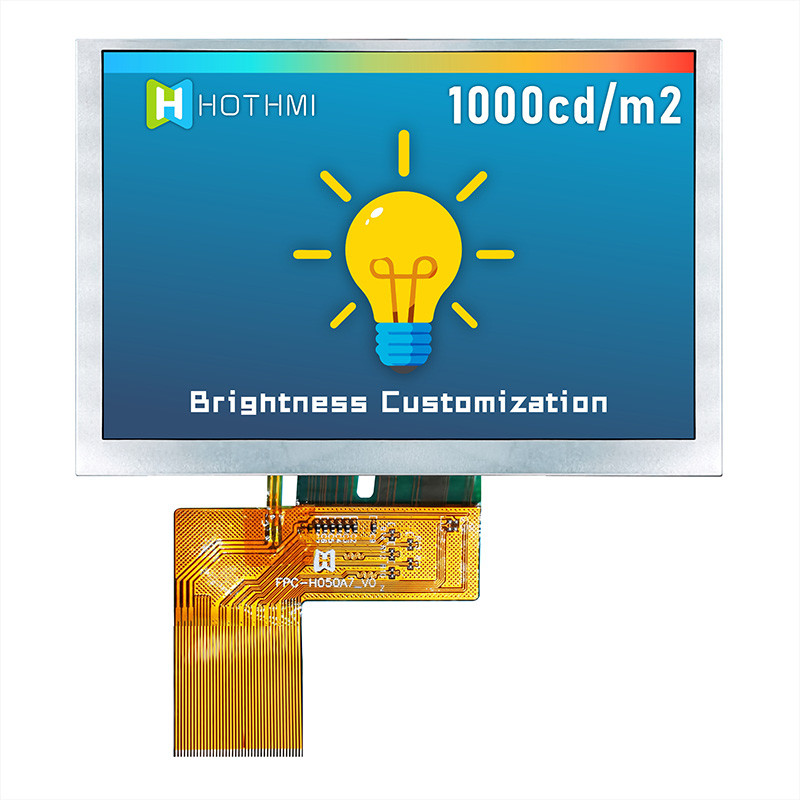5.0 Inch 800x480 Display IPS Sunlight Readable Monitors TFT LCD Display Manufacturer