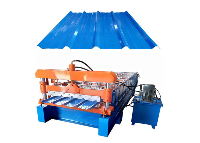 4 Kw Wall Panel Roll Forming Machine , Metal Roof Roll Forming Machine Weight 3 Tons