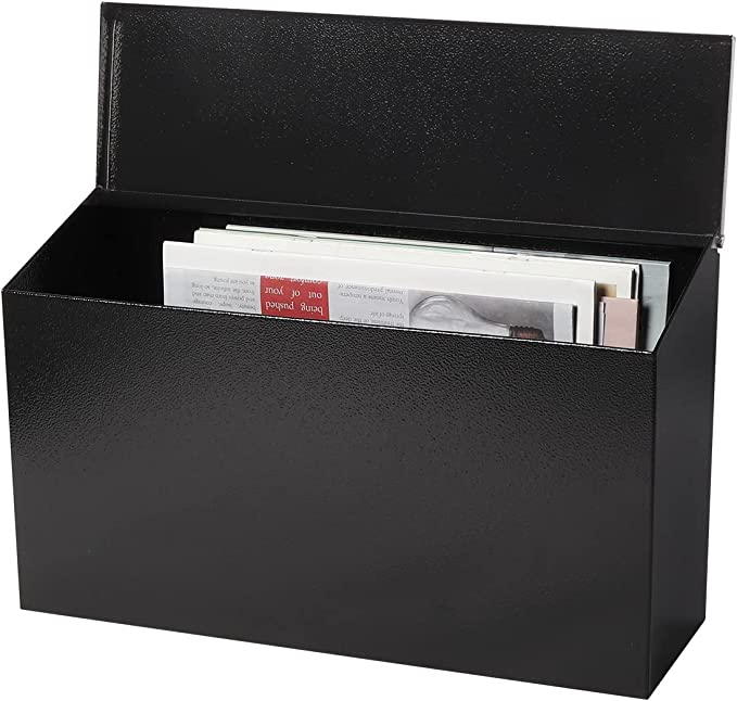 Wall Mount Locking Mailbox Large Capacity with Code Lock Black House Numbers Included