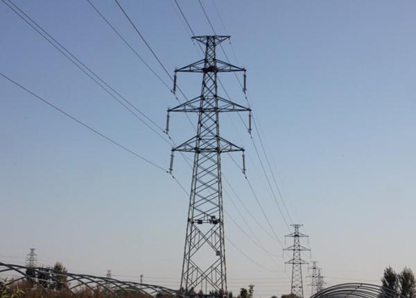 High Tension Steel Transmission Tower , 33kv Transmission Line Towers ISO