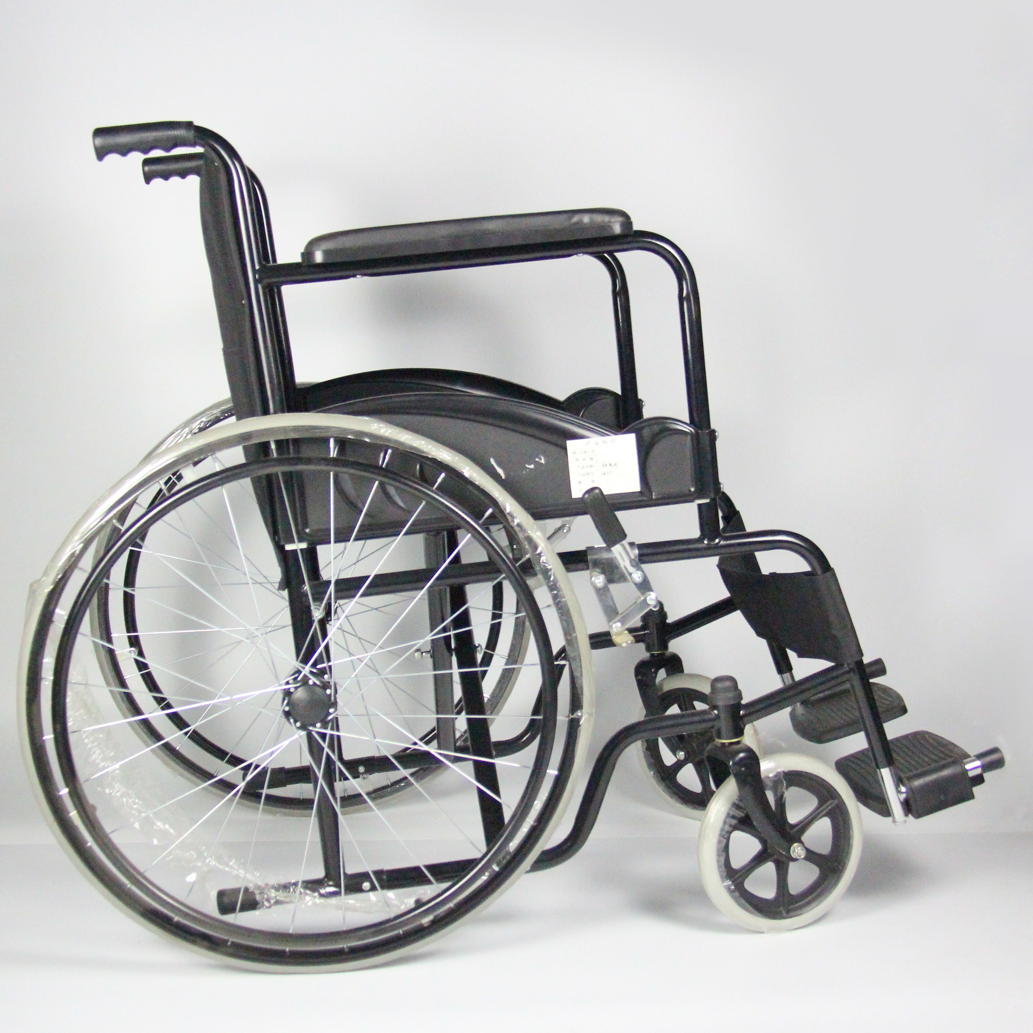 Standard Manual Folding Steel Wheelchair Medical Equipment