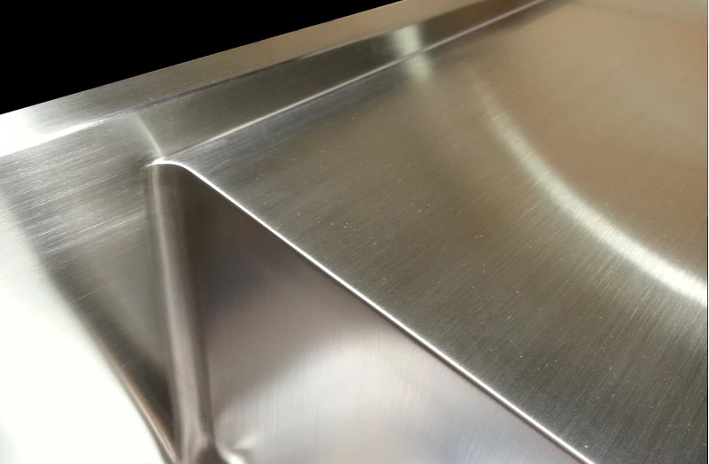 Farmhouse Kitchen Sink With Drainboard With Sound Reduction Brushed Finish