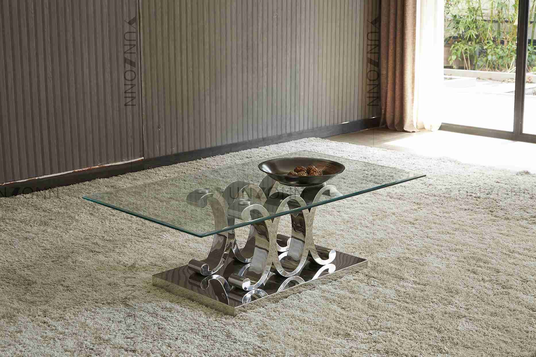 Modern 10 Seaters SS Dining Table With Tempered Glass Removable