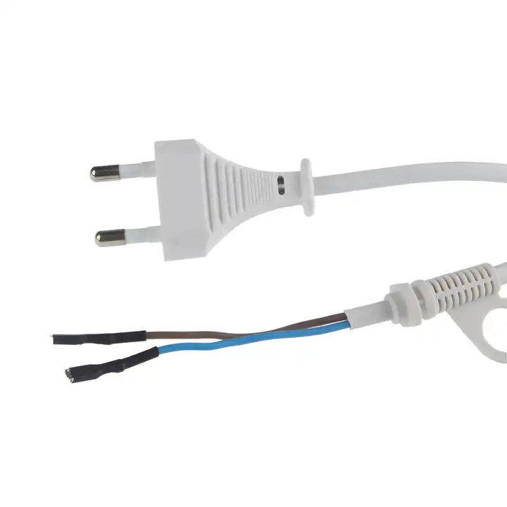 PVC / RUBBER K04 2 pin eu plug electric Supply KC dryer ac approved extension cord wire electric high power cords plug