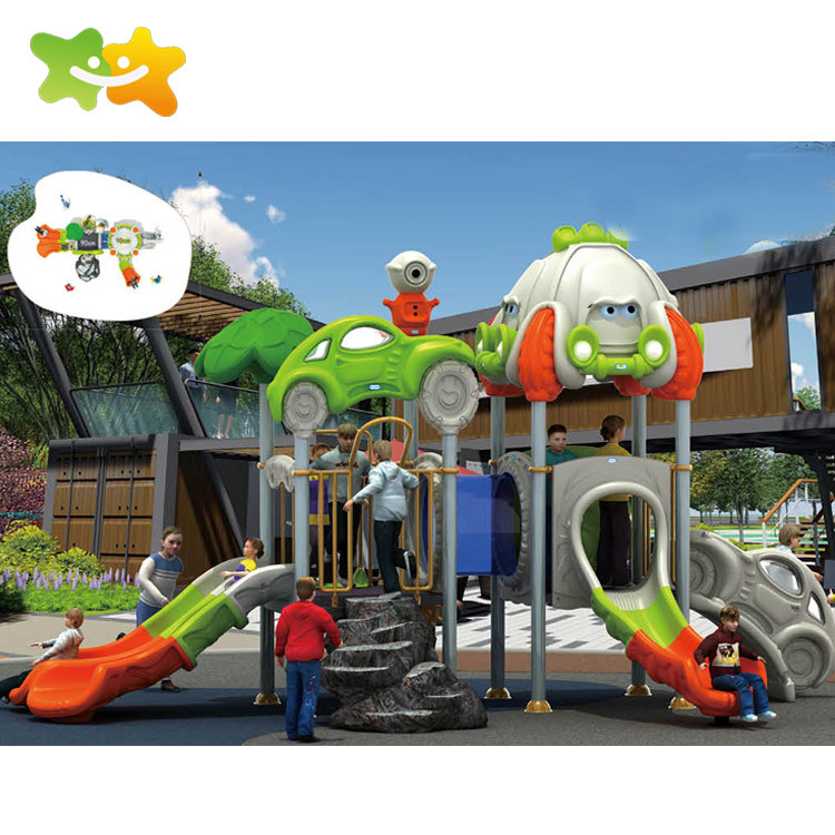 Anti UV Outdoor Plastic Playground Slide Children Play Toys For Backyard