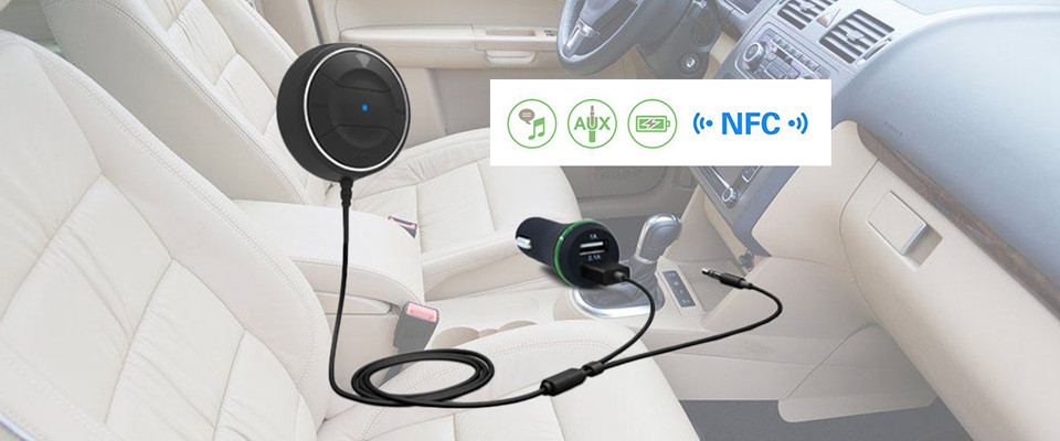 2019 Universal 3.5mm jack Bluetooth Car Kit Hands free Music Audio Receiver Adapter Auto AUX Kit