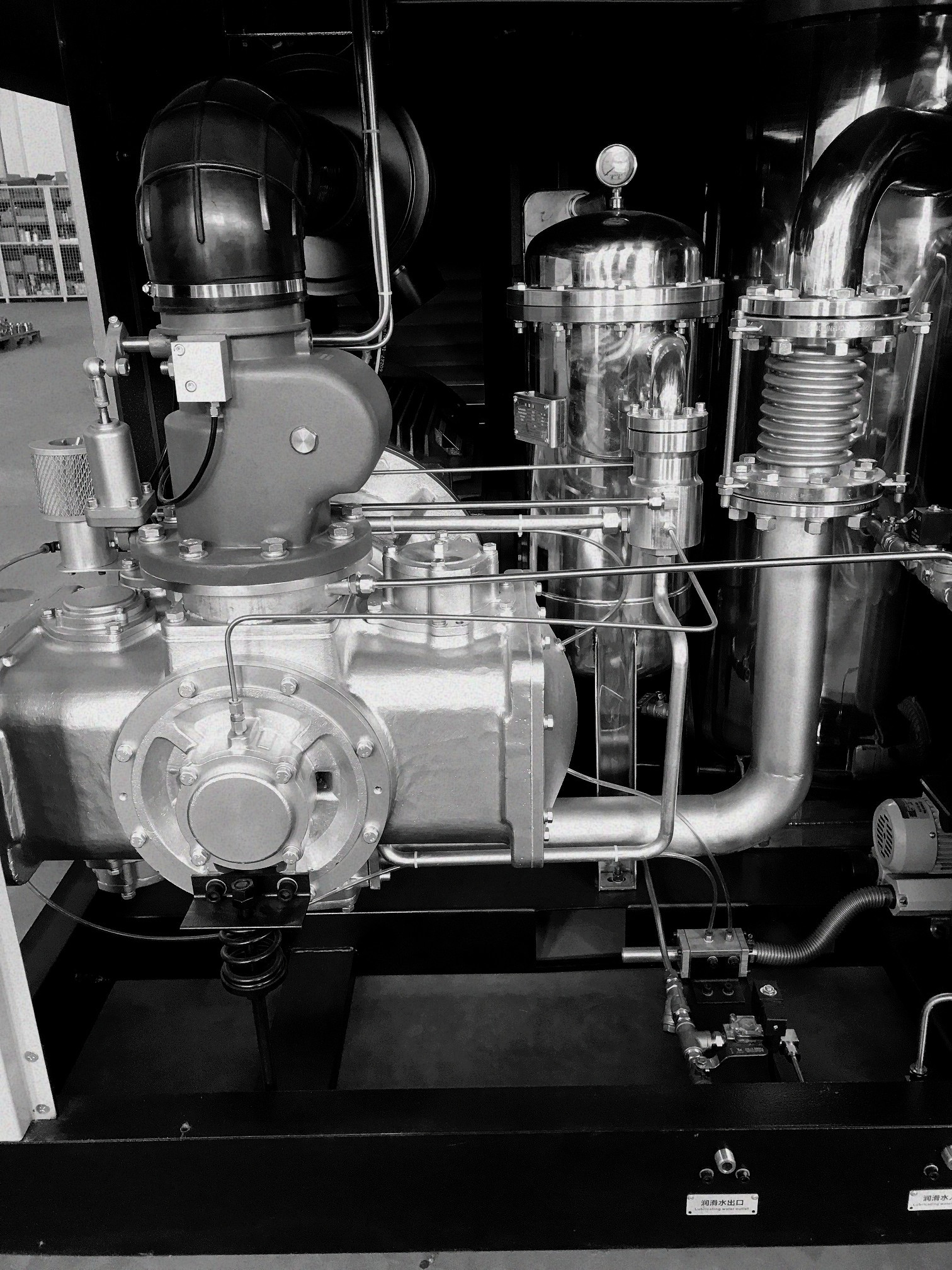 200kw/270hp 8bar/116psi water cooling water lubrication oil free screw air compressor oil free air compressor