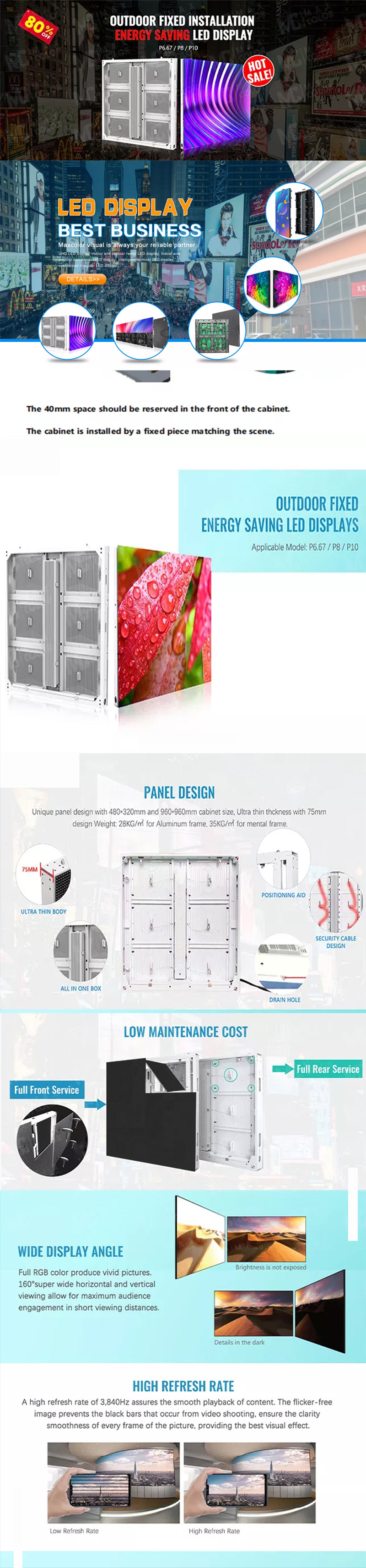 HD P2.5 Large Video Wall Panels , Advertising Outdoor Led Display Screen