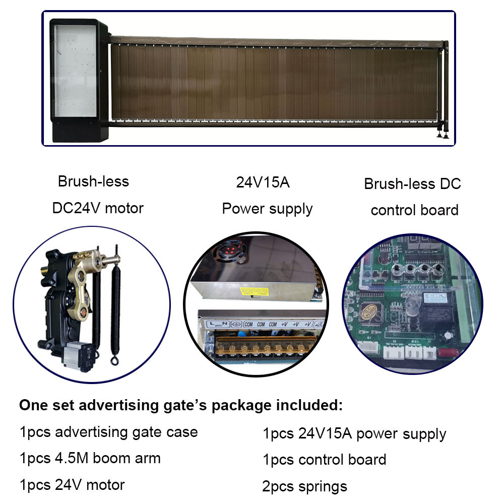 High Speed Waterproof Flap Barrier Gate DC24V For 1000M Altitude Or Lower