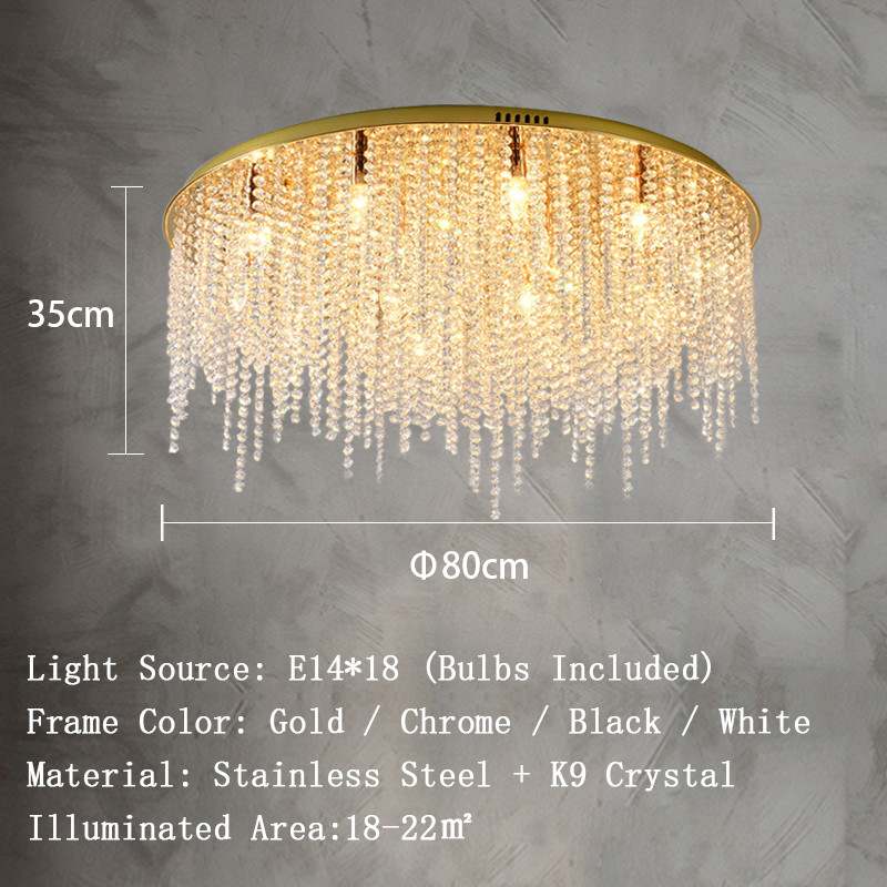 Crystal Chain Ceiling Lights New Lampara Techo for Home Decor guzhen lighting(WH-CA-107)