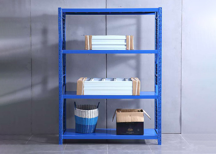 Lightweight 100kgs Capacity 4 Tier Storage Shelves Bolted Metal Shelving