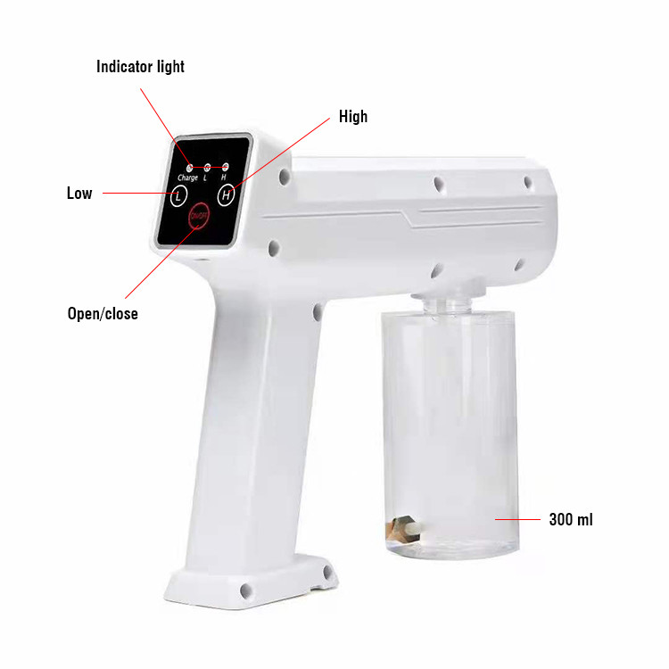 Wireless Disinfection Spray Gun Cordless Sanitizing Blue Ray Nano Disinfecting Spray Gun For Sterilization For Car Home