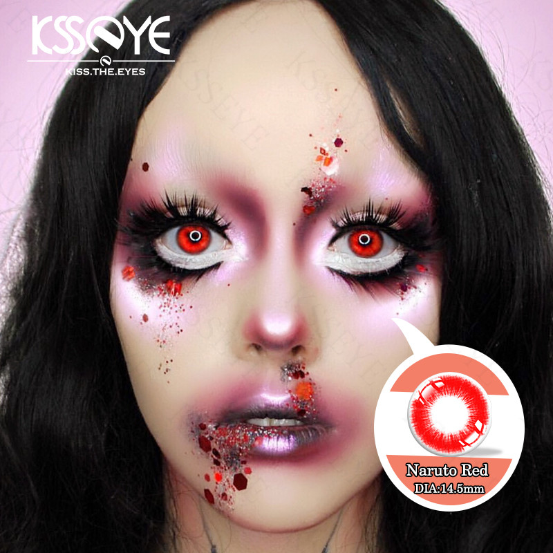 KSSEYE Halloween Cosplay Crazy Color Contact Lenses 8.6mm