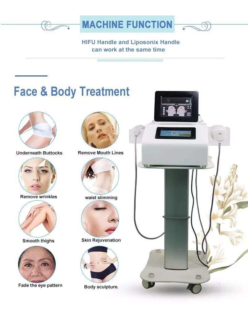 Liposonic HIFU Lifting Machine 2 In 1 10000 Shots Face Wrinkle Removal Machine