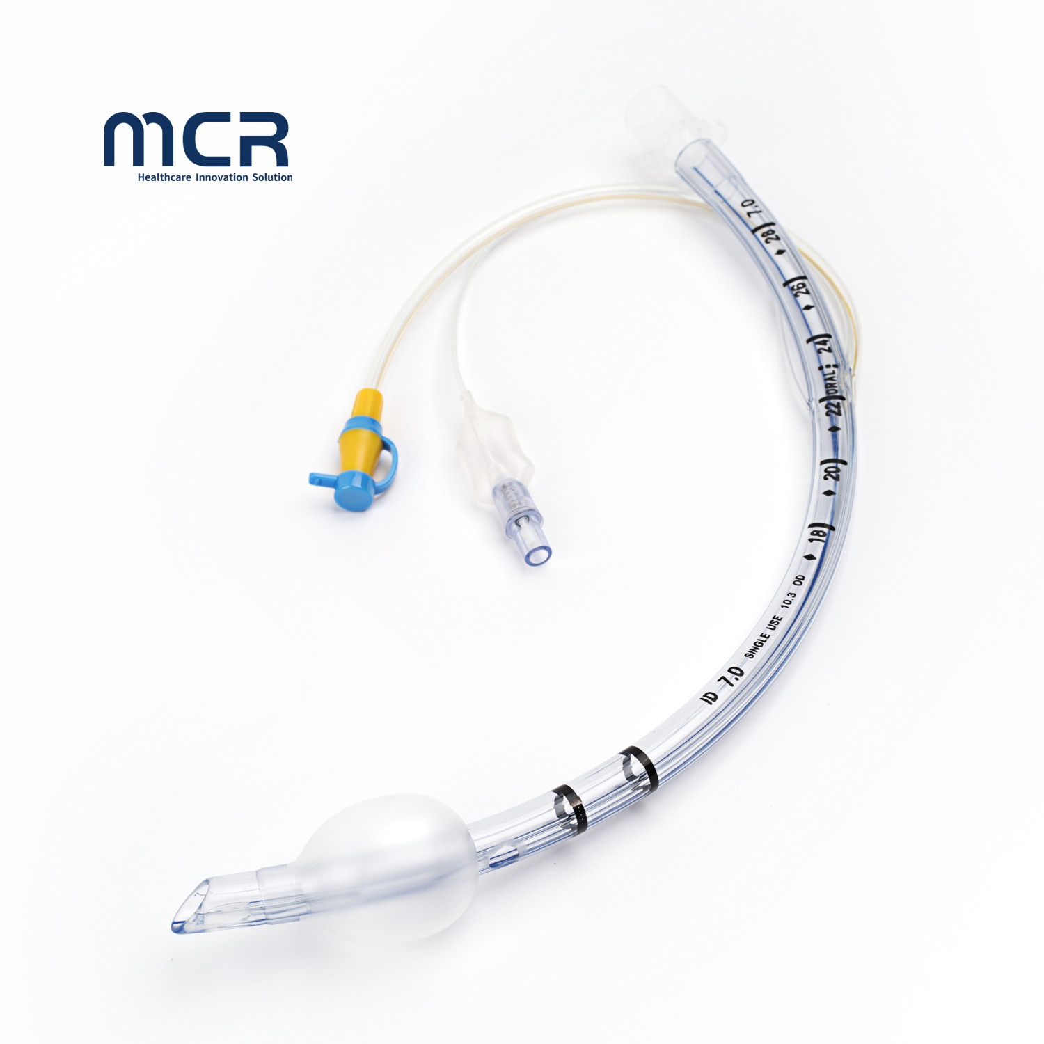 Hospital Equipment Disposable Endotracheal Tube With Suction Port Micro Thin PU Cuff