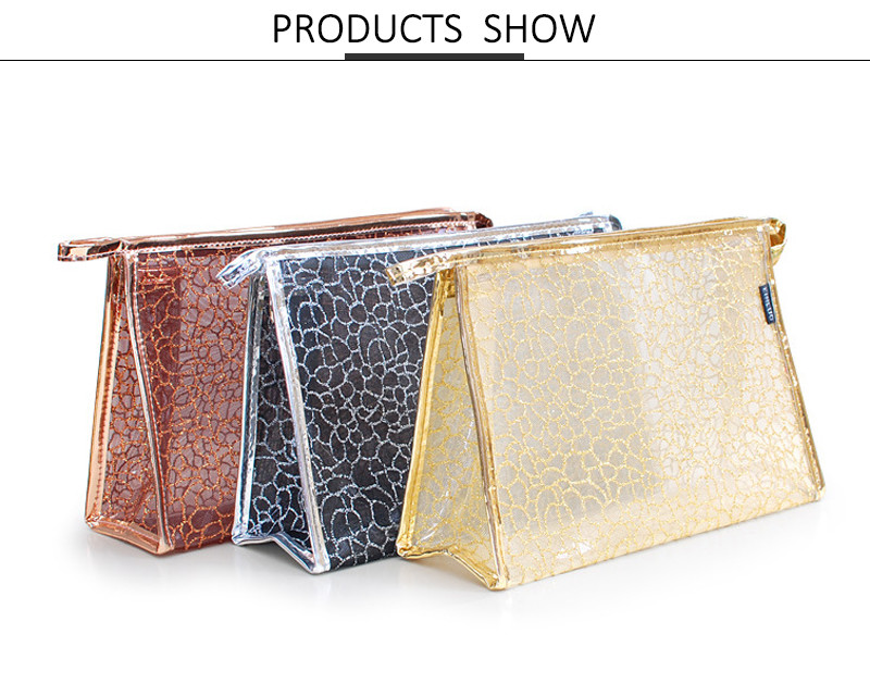 Makeup See Through Frosted Waterproof PVC Cosmetic Bag