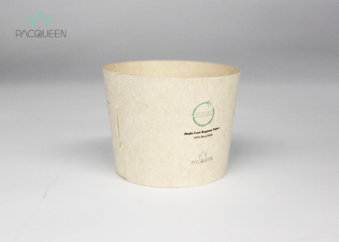 Compostable Custom Printed Coffee Cup Sleeves , Reusable Coffee Cup Sleeves