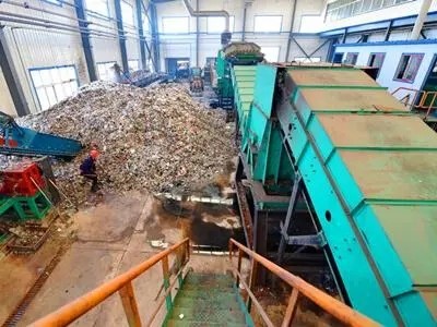 Kitchen Waste Sorting Recycling Line Bathroom Waste Paper Glass Recycling Plant