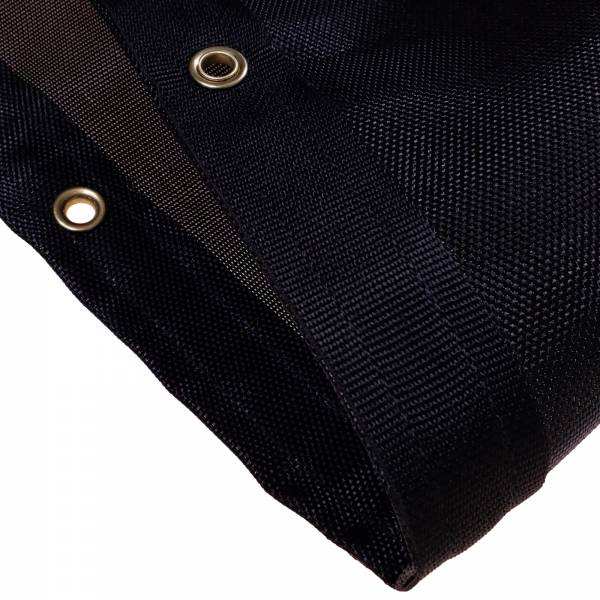 Heavy Duty PVC Mesh Fabric Black Seamless Ripstop 10 Oz Polypropylene Asphalt Flip