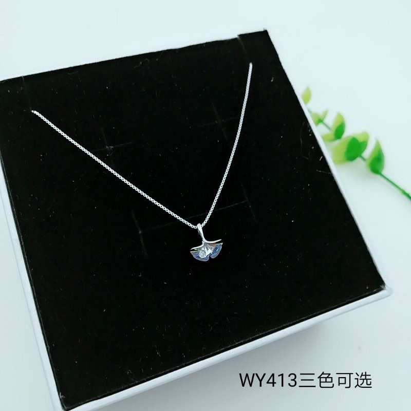 925 Sterling Silver Star Moon CZ Charm Choker collarbone chain necklace WY425