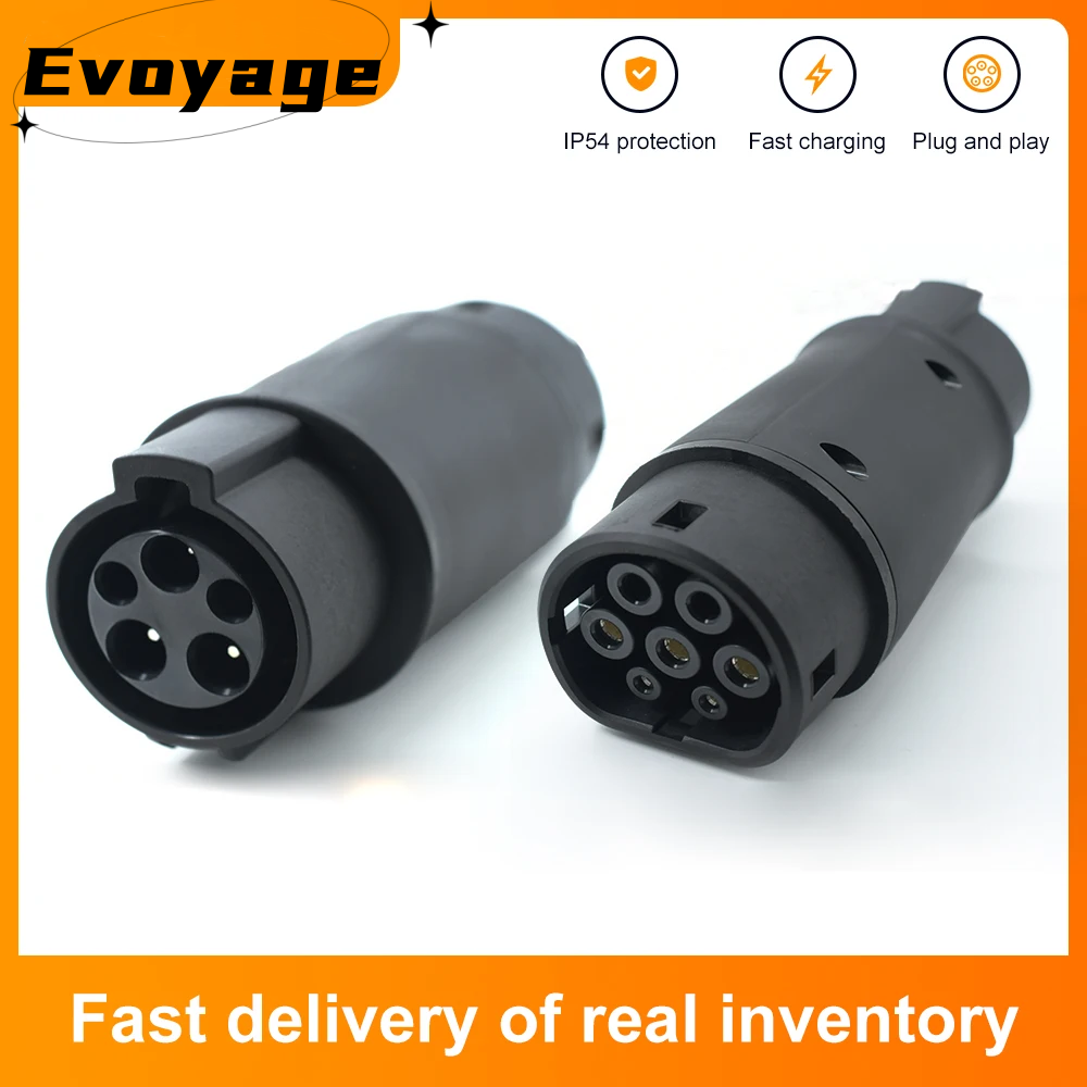 7kW EVSE Adapter Type 1 To Type 2 Adapter EV Charging Converter