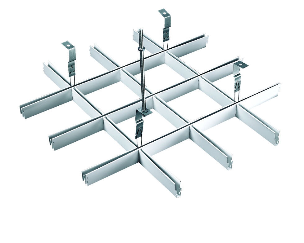 White Aluminum / Aluminium Suspended Open Cell Ceiling Decorative Metal Wall Ceiling Materials
