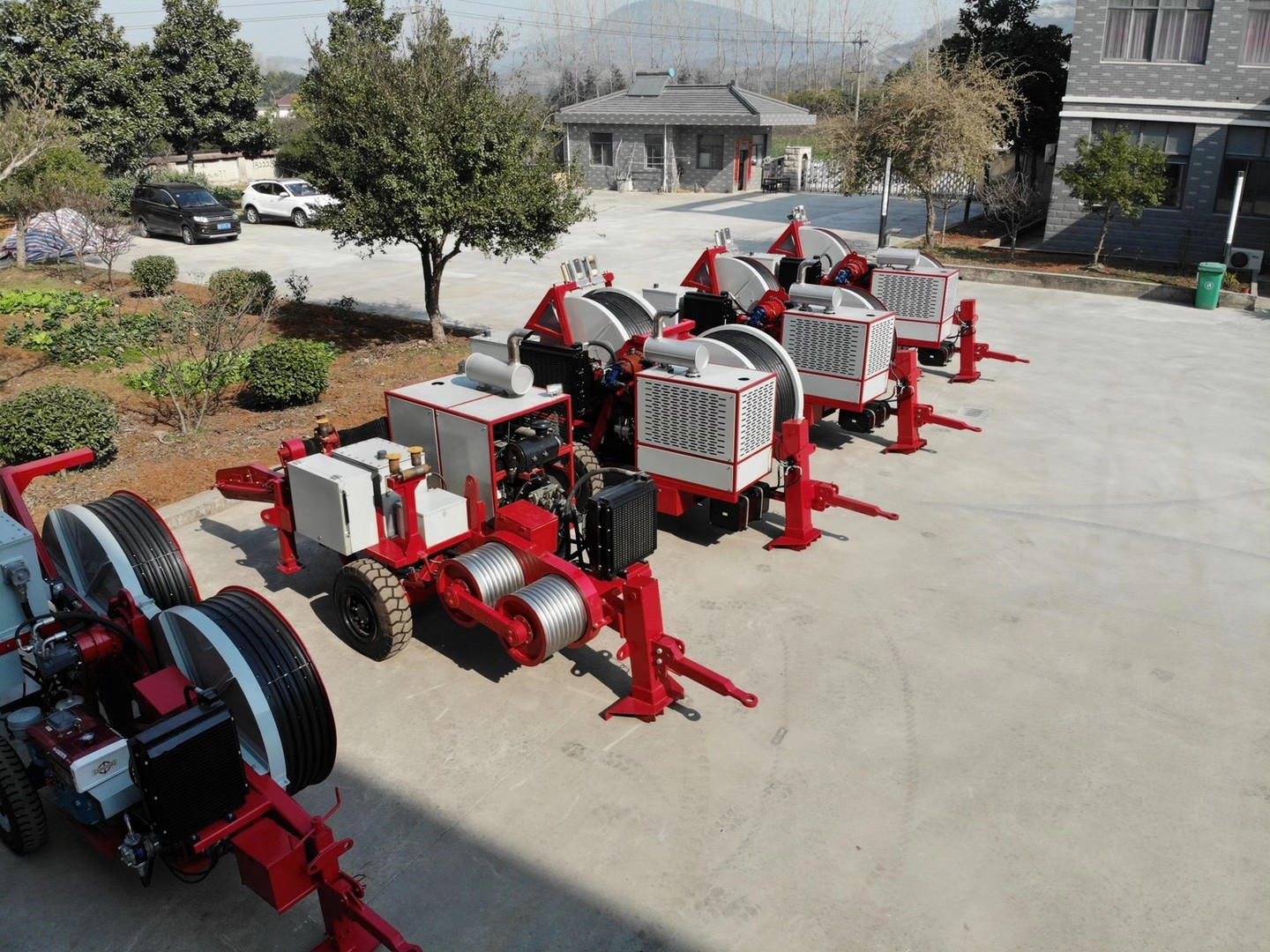 Overhead Line 4Ton Diesel Hydraulic Cable Tensioner Stringing Equipment