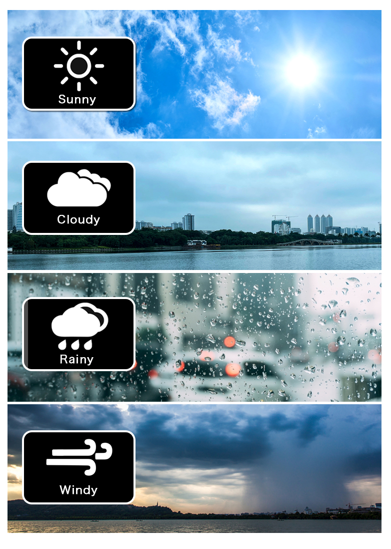 Wireless Digital Weather Station Temperature Humidity Wind Rainfall Air Pressure