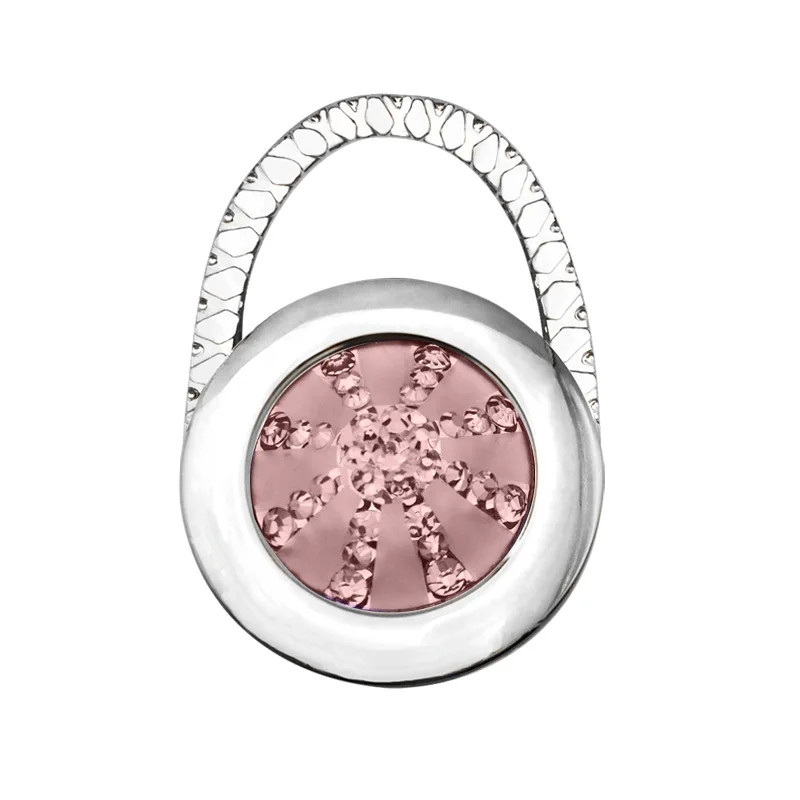 Metal Folding Portable Bag Hanger Table Hook Handbag Hanger Hook Diamond Pattern Purse Hook