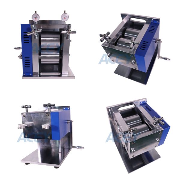 18650 Manual Horizontal Rolling Roller Press Battery Electrode Calendering Machine