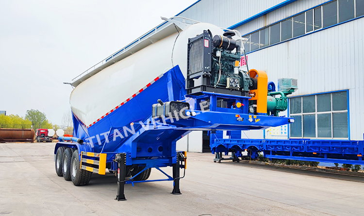 TITAN 3 Axle 40 CBM Dry Bulk Cement Tanker Trailer Truck for Sale