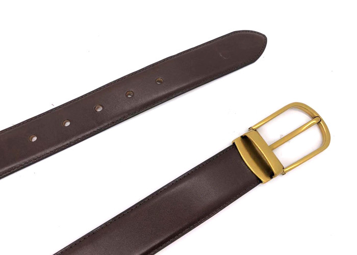 100% Genuine Cow Leather Men Dress Belts With Pin Buckle Handmade