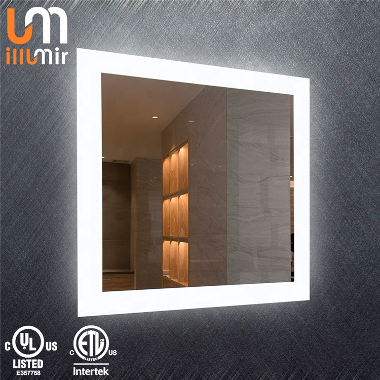 Customized Large LED Bathroom Mirror Frameless Easy Installation And Cleaning