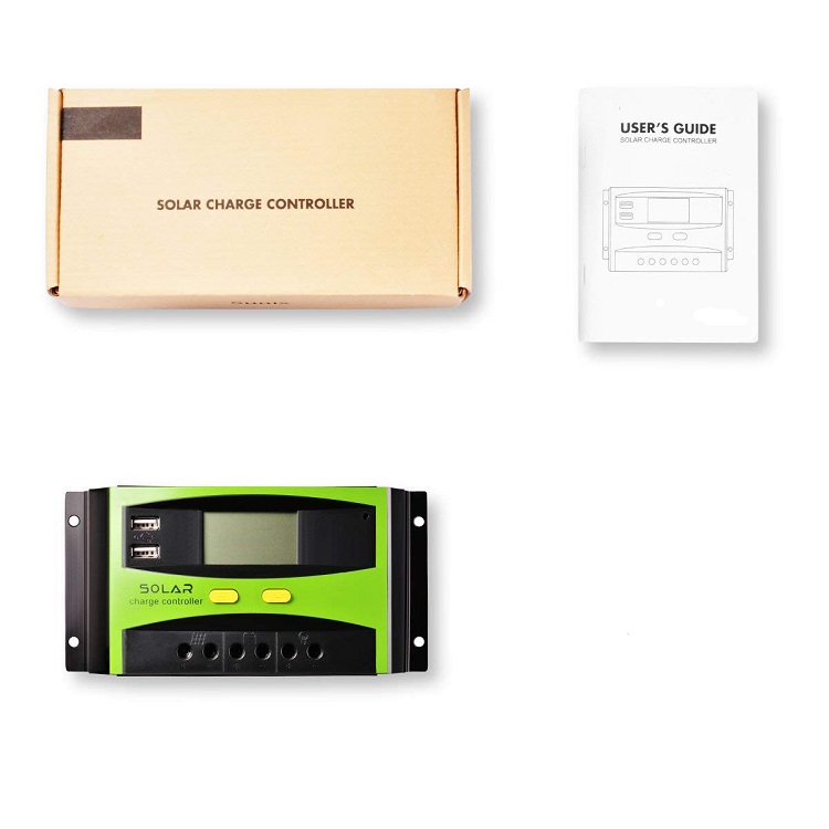 24V 12V PWM 60a Solar Charge Controller 30A PWM Solar Regulator