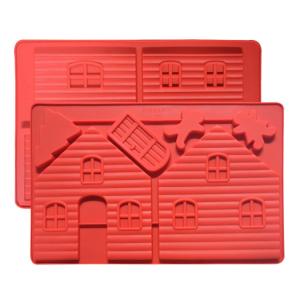 China 3D Silicone Baking Utensils House Shaped Square Handmade Diy Silicone Soap Mold on sale