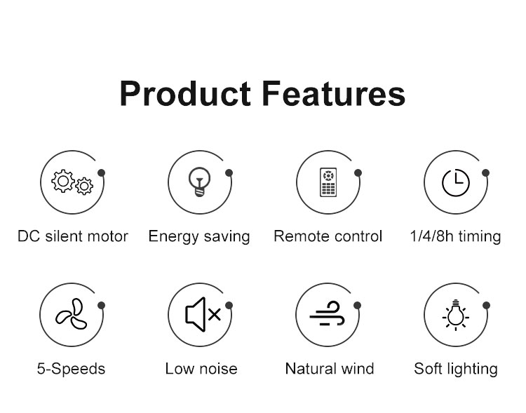 1stshine LED Ceiling Fan in White Color with 3000K/4500K/6000K CCT and 10 Years Motor