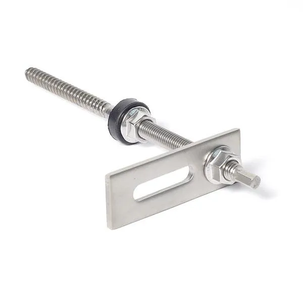 Aluminum Stainless Steel 304 Hanger Bolts for Solar Mounting Various Sizes Directly Sell