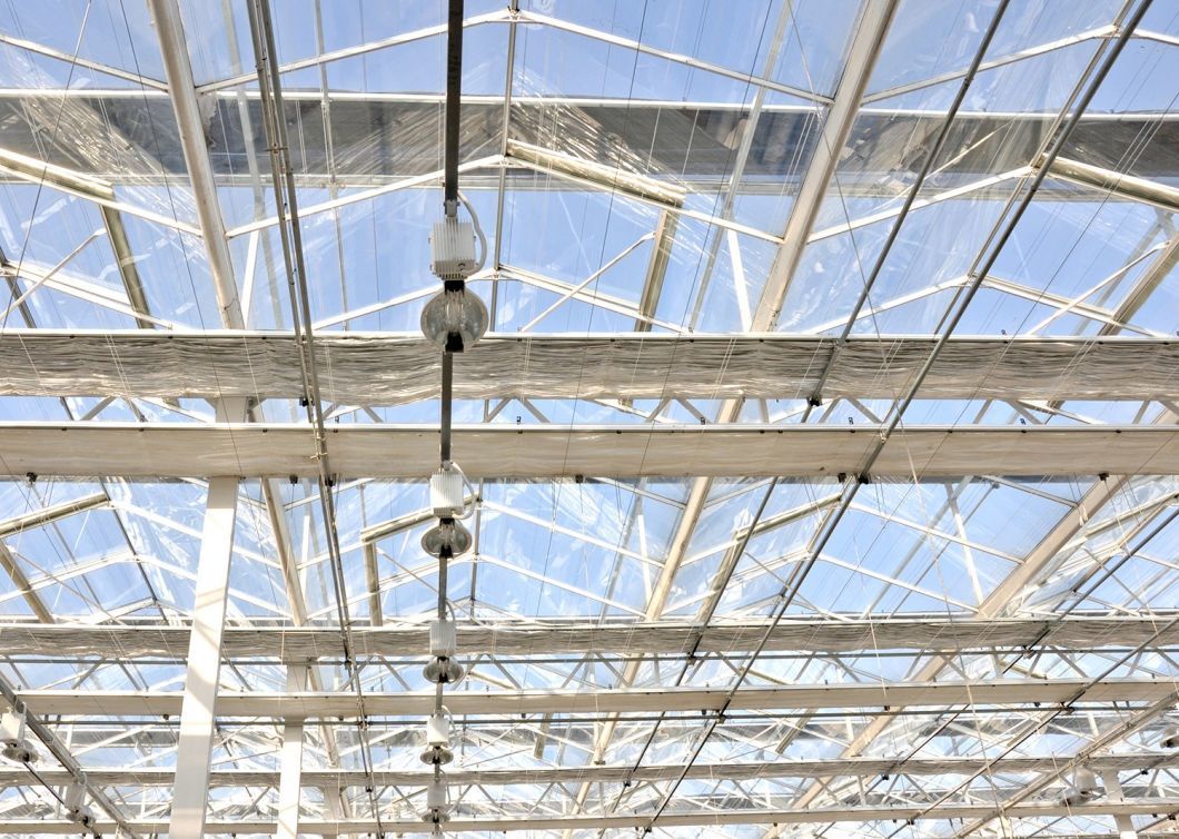 Hydroponics Stromal Humidity Control Multi-Span Seedling Glass Greenhouse