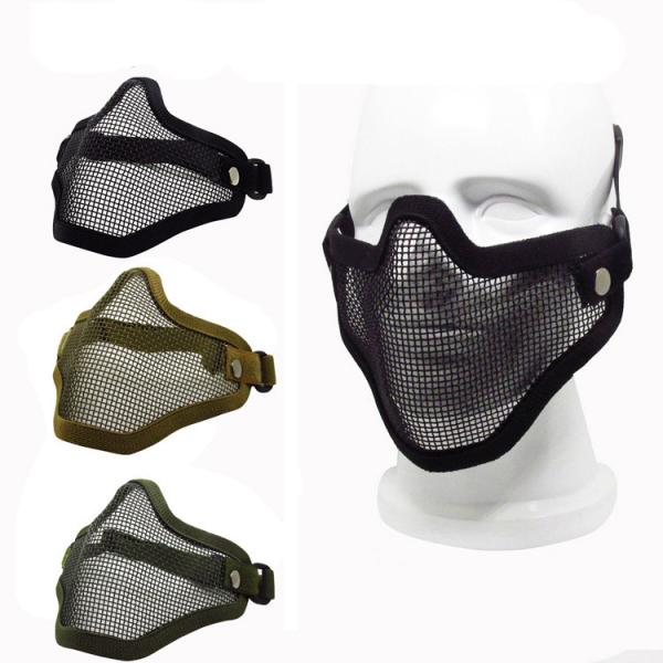 Military Equipment Half Face Wire Mask Outdoor Field Facial Safety Protective
