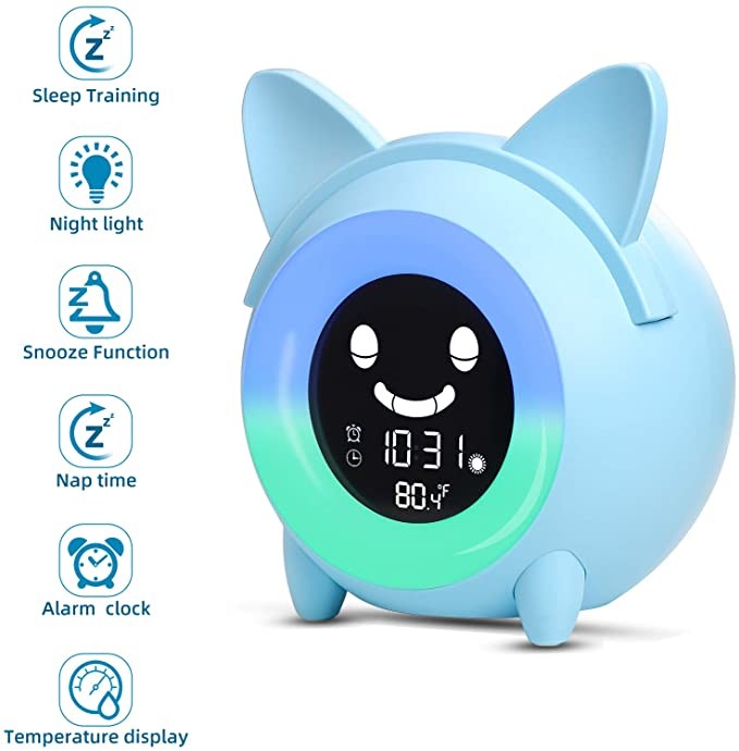 OEM ODM Simulation Color Changing Alarm Clock cartoon dog