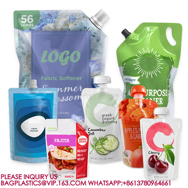 Wholesale Stand Up SpoutBag Drinking Packing Bag Liquid Pouches Juice Package SpoutPouch