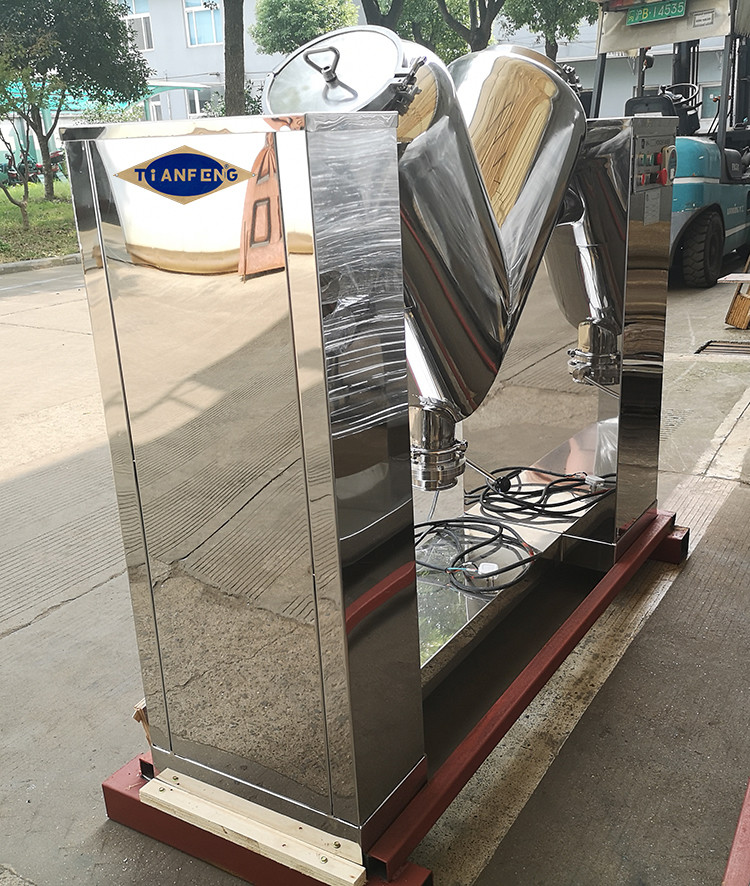 Dry Or Wet Granules V Shape Powder Mixer Tablet Production Lines