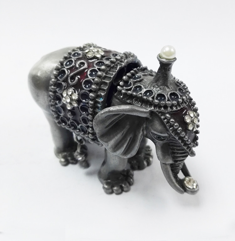 Thailand Gifts Trinket Box Elephant Shape Jewelry Boxes For Gift