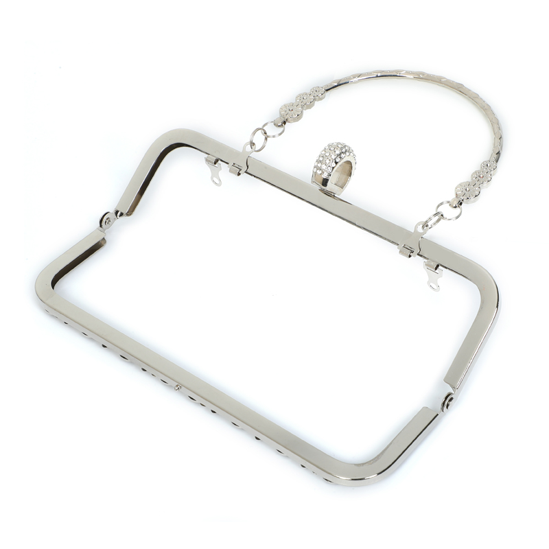 Rustproof Metal Rectangle Purse Frame Kiss Clasp Lock 20.5*5.5cm