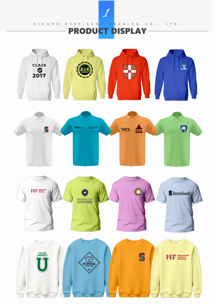 Customized Logo Printing University T-Shirt for Promotion Opportunities