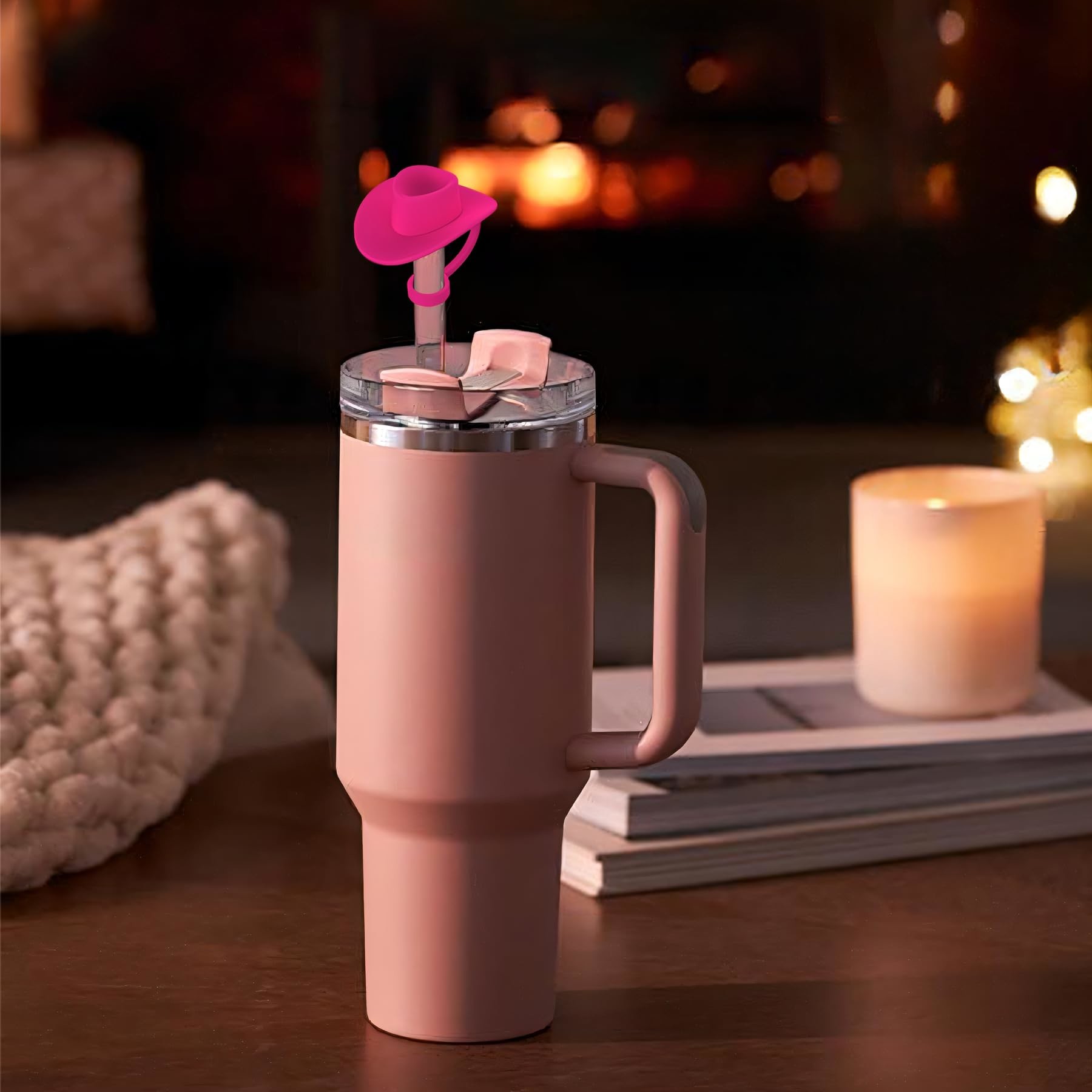Silicone Flower Straw Toppers Reusable Covers And Caps For 9-10mm Straws Fits Stanley 30 & 40oz Stambler Stanley Cap Lid