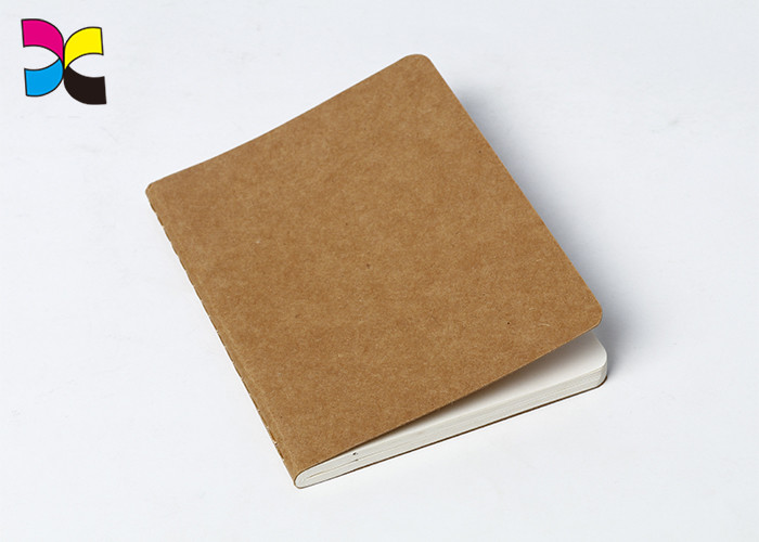 Kraft Paper Cover A5 / A6 Brochure Printing Service With Sewing Binding